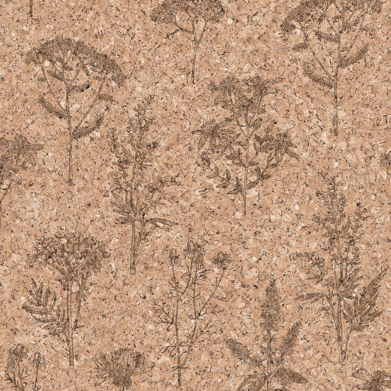Designs Direct Herbarium Hues Herbs and Grass Texture Wallpaper